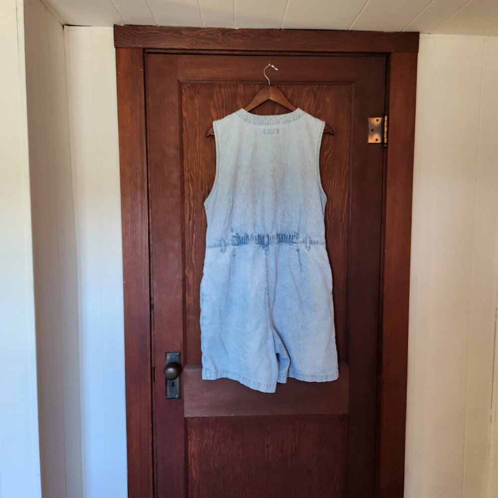 Vintage 90s Gloria Vanderbilt Sleeveless Romper Dress - Picture 4 of 10